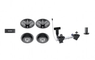 JUEGO ACCESORIOS FREGADERA DOBLE BLANCO